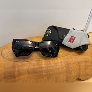 Ray-Ban Sunglasses RB2187 WAYFARER NOMAD 902/R5 Tortoise Frames w/ Black Lenses